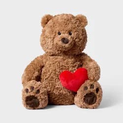 21" Jumbo Bear with Heart Stuffed Animal - Gigglescape™