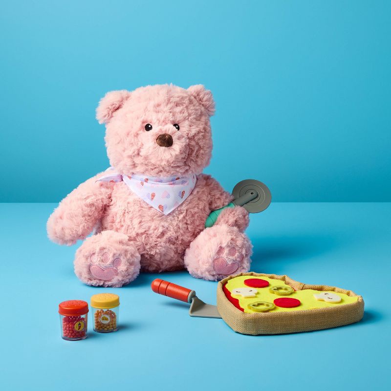 slide 2 of 3, 12'' Bear Pink Stuffed Animal - Gigglescape™, 1 ct