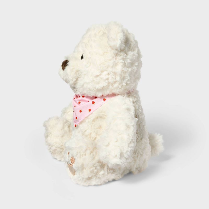 slide 3 of 3, 12'' Bear Cream Stuffed Animal - Gigglescape™, 1 ct