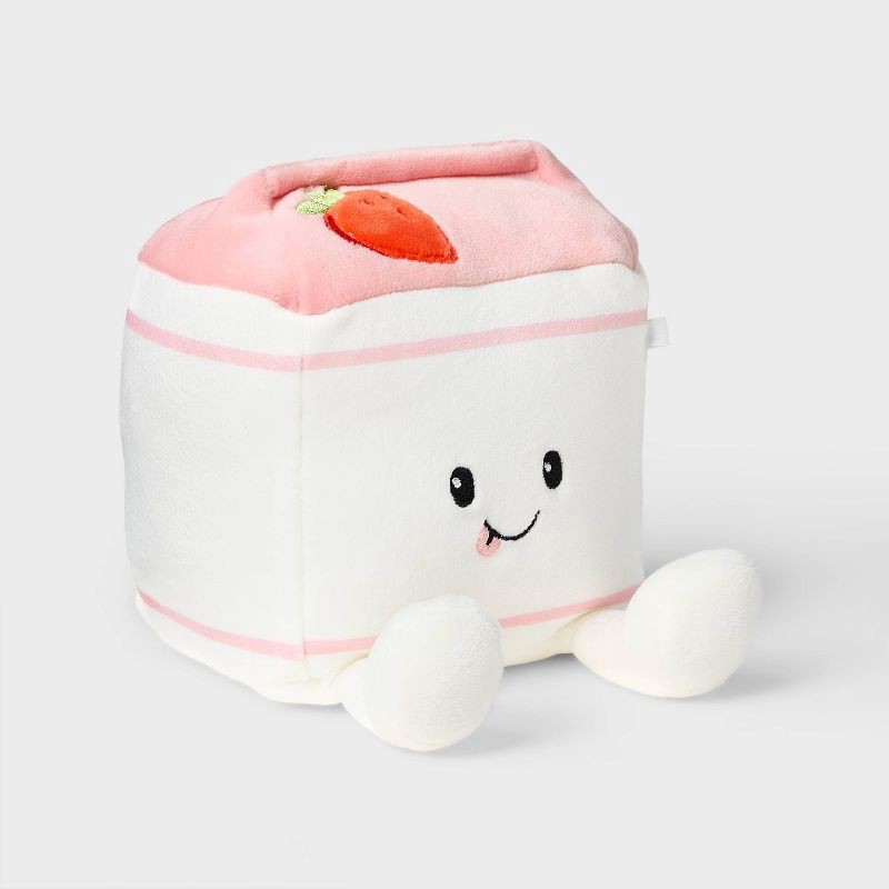 slide 3 of 3, 6" Stawberry Milk Plush - Gigglescape™, 1 ct