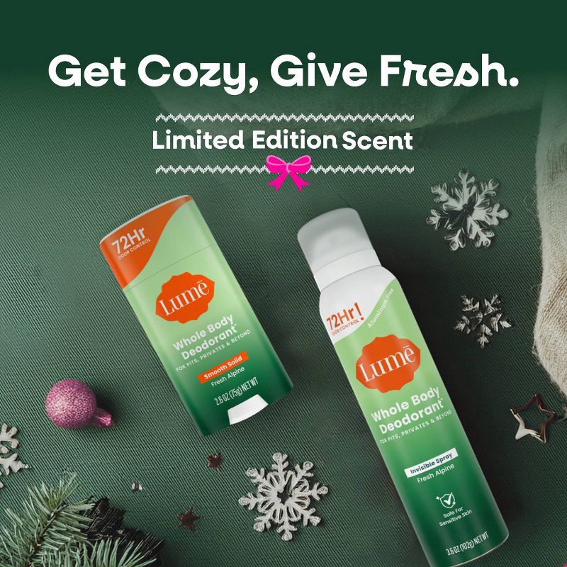 slide 8 of 8, Lume Deodorant Spray - Fresh Alpine - 3.6oz, 3.6 oz