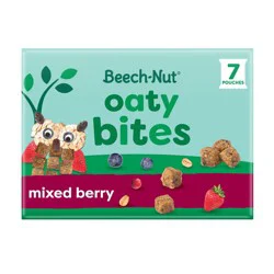 Beech-Nut Oaty Bites Mixed Berry Baby Snack - 4.9oz/7ct: Toddler Snack, Ready to Eat, Pouch, 12 Months and Up