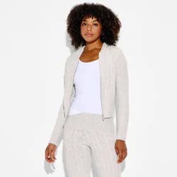 Women's Cable Zip Hoodie Cardigan - Wild Fable™ Gray L