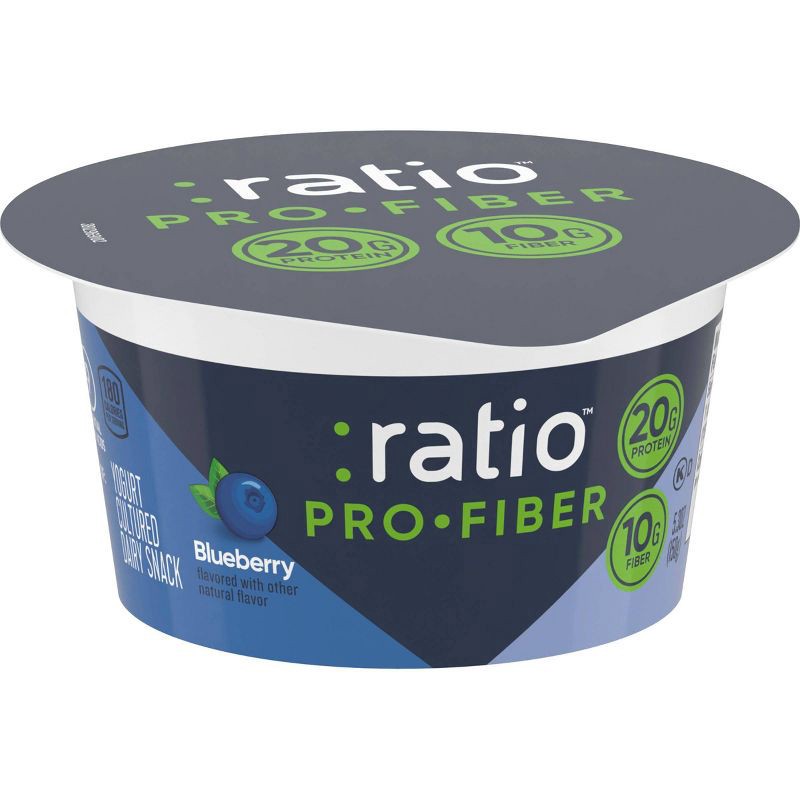 slide 3 of 3, :ratio ProFiber Blueberry Traditional Yogurt - 20g Protein 5.3oz, 20 gram, 5.3 oz