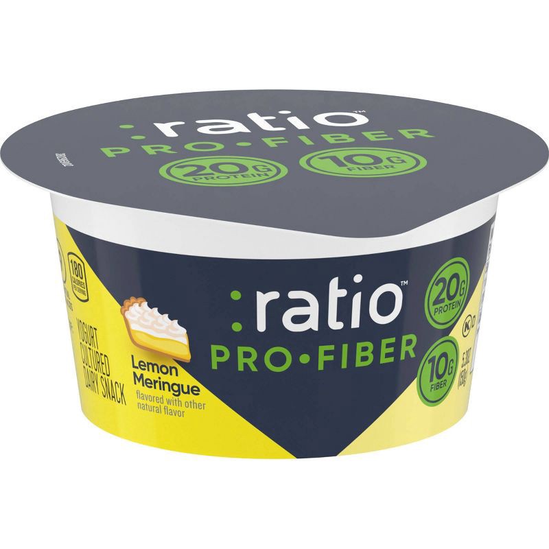 slide 3 of 3, :ratio ProFiber Lemon Meringue Traditional Yogurt - 20g Protein 5.3oz, 20 gram, 5.3 oz