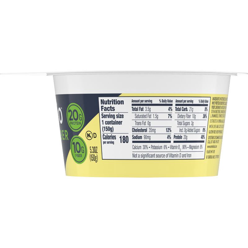 slide 6 of 7, :ratio ProFiber Lemon Meringue Traditional Yogurt - 20g Protein 5.3oz, 20 gram, 5.3 oz