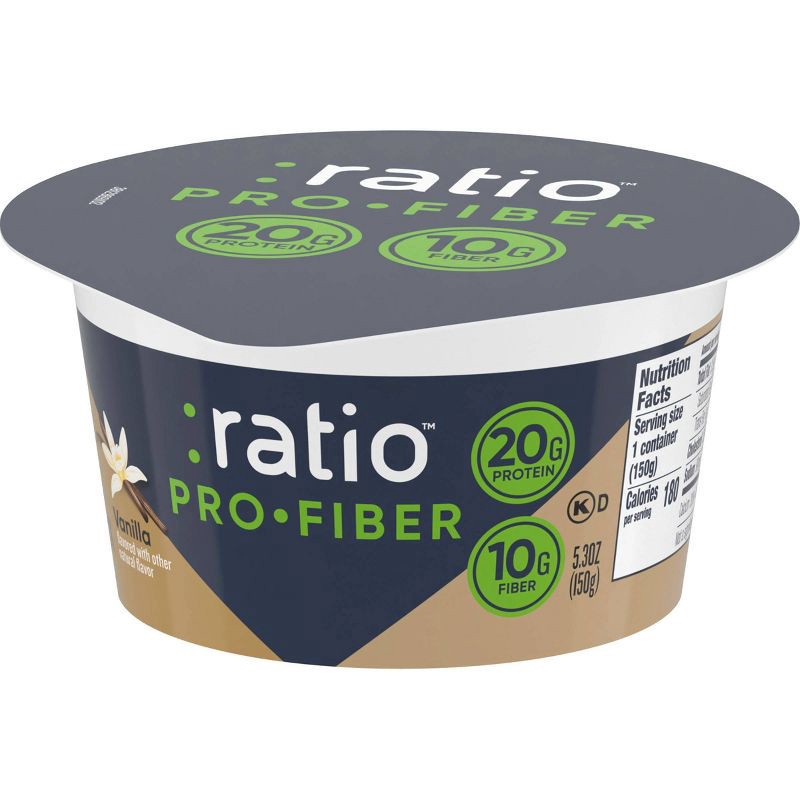 slide 2 of 3, :ratio ProFiber Vanilla Traditional Yogurt - 20g Protein 5.3oz, 20 gram, 5.3 oz