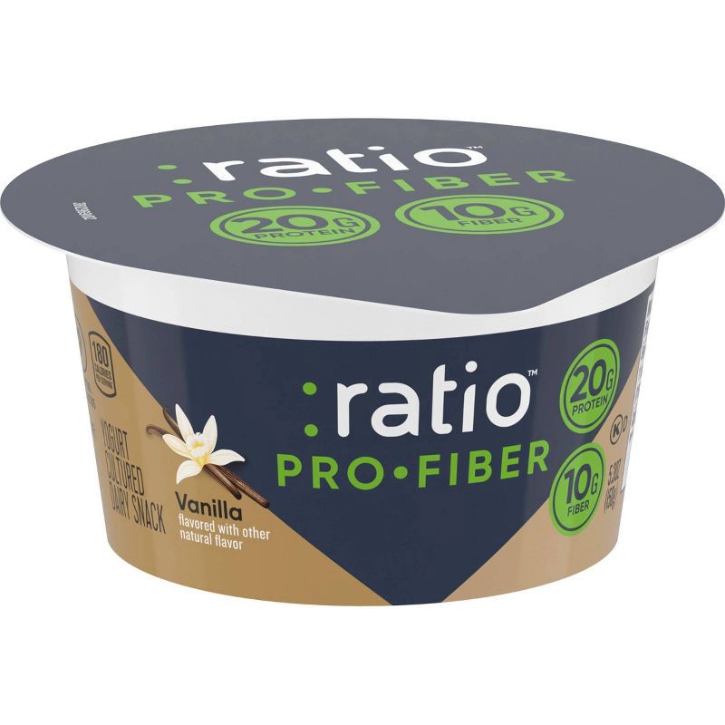 slide 3 of 3, :ratio ProFiber Vanilla Traditional Yogurt - 20g Protein 5.3oz, 20 gram, 5.3 oz