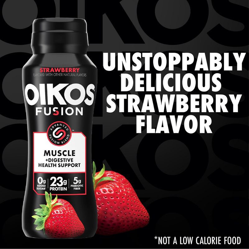 slide 3 of 12, Oikos Fusion Strawberry Cultured Dairy Drink - 7 fl oz, 7 fl oz