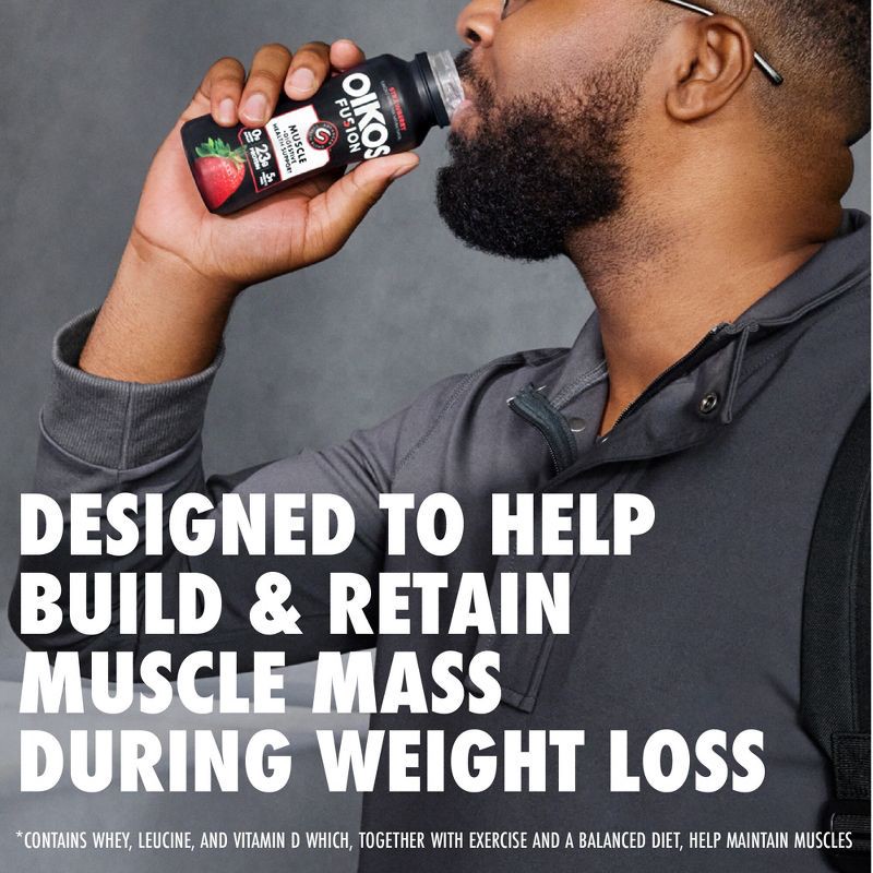 slide 6 of 12, Oikos Fusion Strawberry Cultured Dairy Drink - 7 fl oz, 7 fl oz
