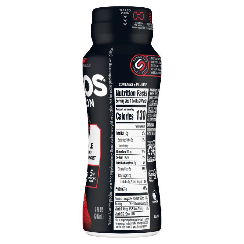 slide 10 of 12, Oikos Fusion Strawberry Cultured Dairy Drink - 7 fl oz, 7 fl oz