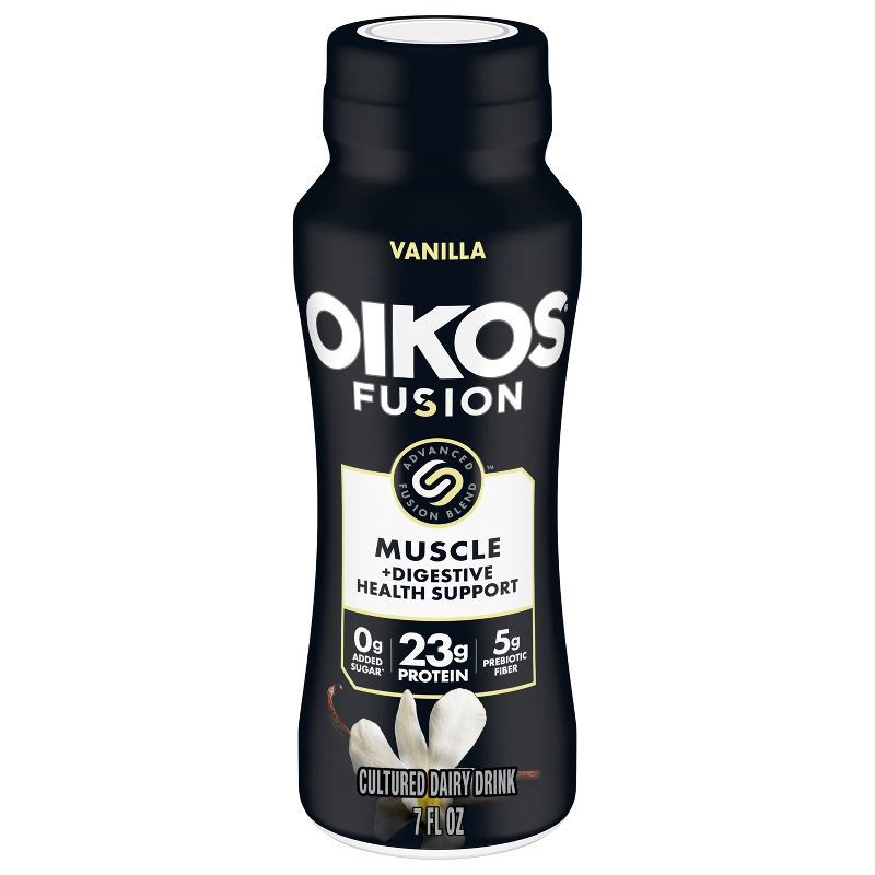 slide 1 of 12, Oikos Fusion Vanilla Cultured Dairy Drink - 7 fl oz, 7 fl oz