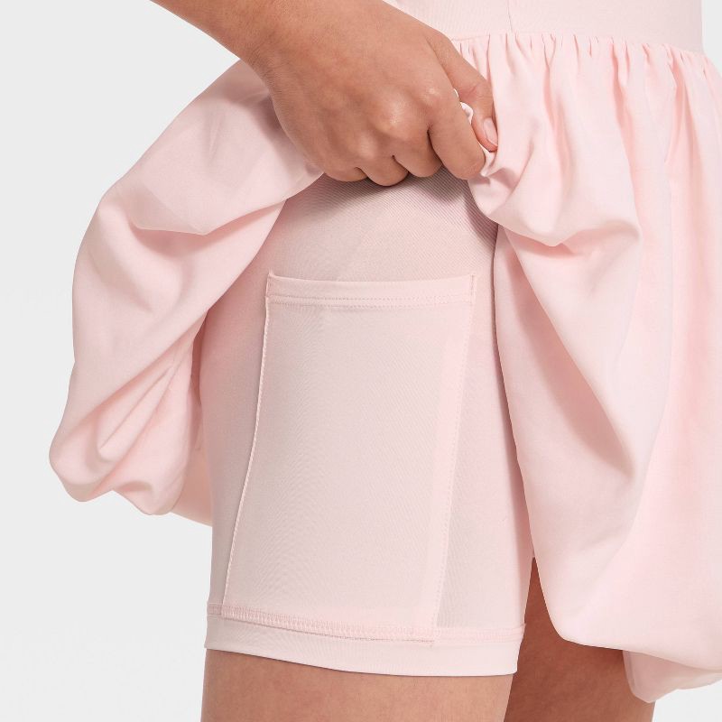 slide 4 of 4, Girls' Bubble Hem Dress - All In Motion™ Pink XL, 1 ct