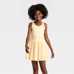 Girls' Pleated Active Athletic Dress - All In Motion™ Yellow XL