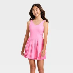 Girls' Pleated Active Athletic Dress - All In Motion™ Pink L