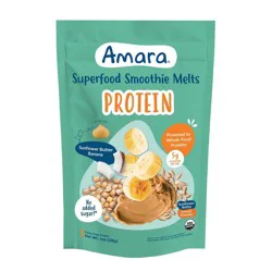Amara Organic Sunflower Butter Banana Protein Blend Superfood Smoothie Melts - 1oz: Baby Snacks, 3rd Stage, Vegan, Non-GMO