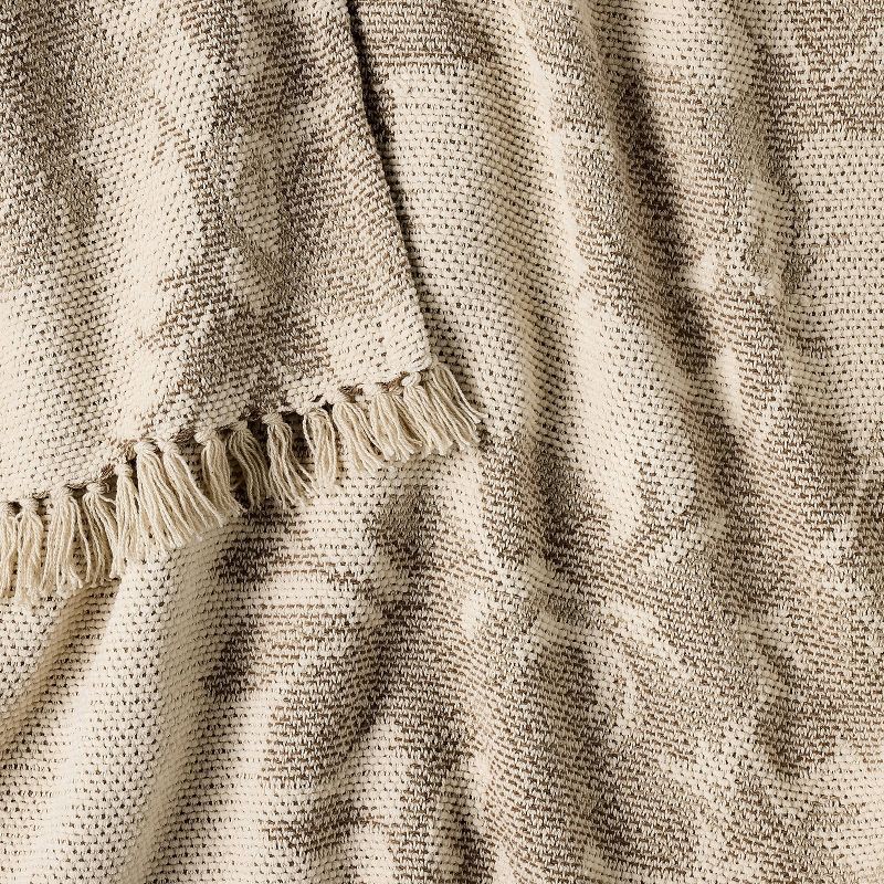 slide 3 of 3, Threshold designed w/Studio McGee Woven Floral and Leaves Pattern Throw with Fringe - Threshold™ designed with Studio McGee, 1 ct