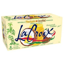 LaCroix La Croix Pineapple Coconut Sparkling Water - 8pk/12 fl oz Cans