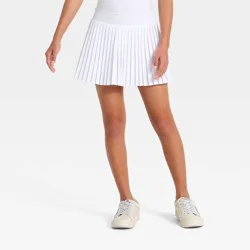 Girls' Pleated Active Skort - All In Motion™ White XS