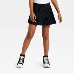 Girls' Pleated Active Skort - All In Motion™ Black XS