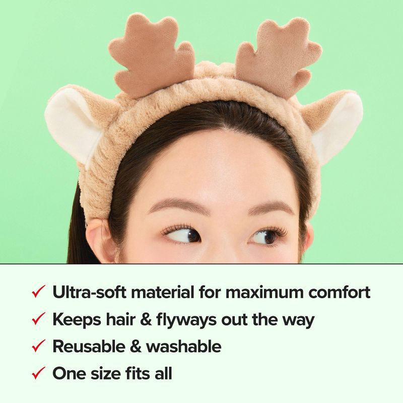 slide 4 of 4, I DEW CARE Spa Headband - Reindeer, 1 ct