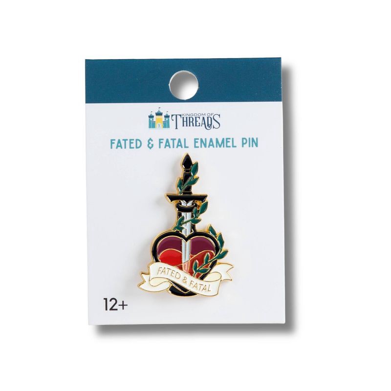 slide 1 of 2, Kingdom of Threads Fated & Fatal Enamel Pin, 1 ct
