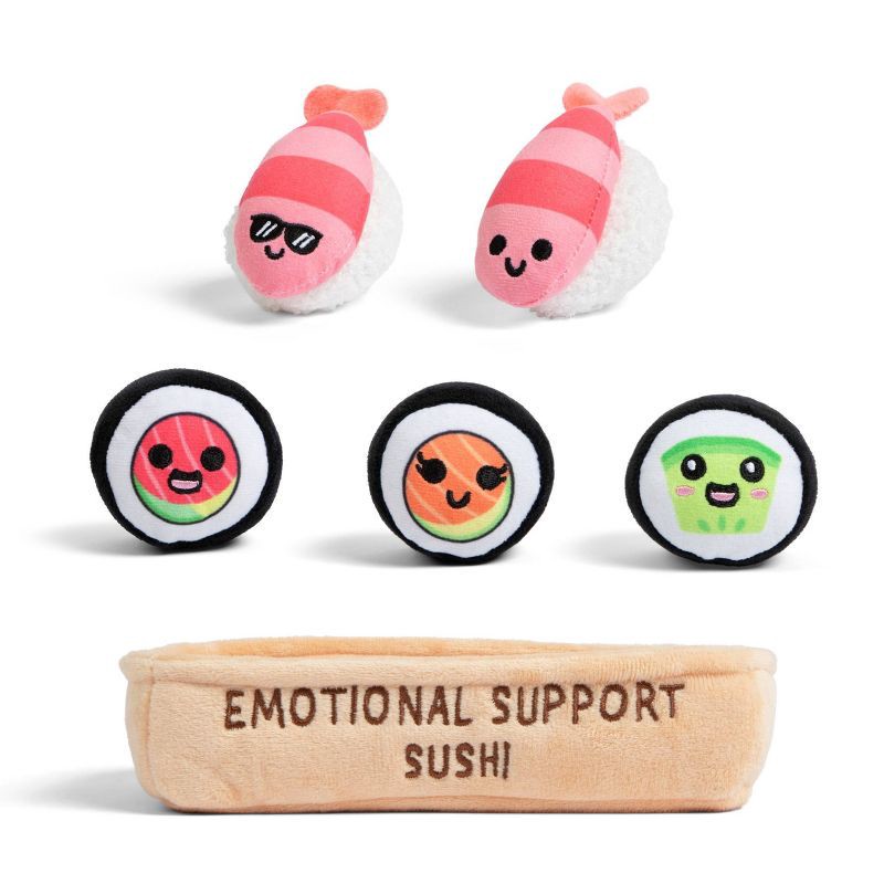 slide 8 of 8, What Do You Meme? Emotional Support Pals Sushi Stuffed Animals, 1 ct