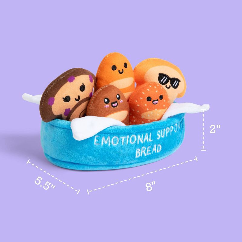 slide 7 of 8, What Do You Meme? Emotional Support Pals Bread Stuffed Animals, 1 ct