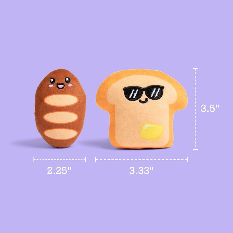 slide 8 of 8, What Do You Meme? Emotional Support Pals Bread Stuffed Animals, 1 ct