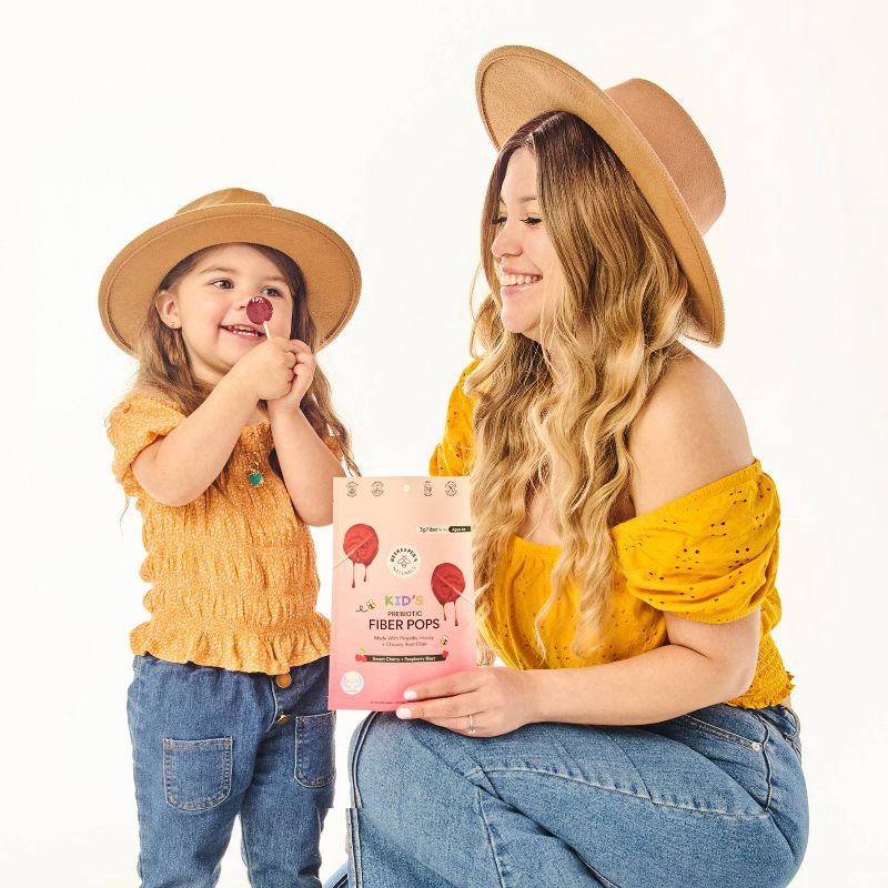 slide 4 of 8, Beekeepers Naturals Kid's Prebiotic Fiber Pops Multi-Symptom Relief Lollipop - Cherry Berry - 15ct, 15 ct
