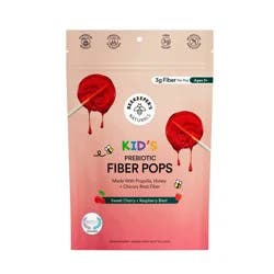 Beekeepers Naturals Kid's Prebiotic Fiber Pops Multi-Symptom Relief Lollipop - Cherry Berry - 15ct