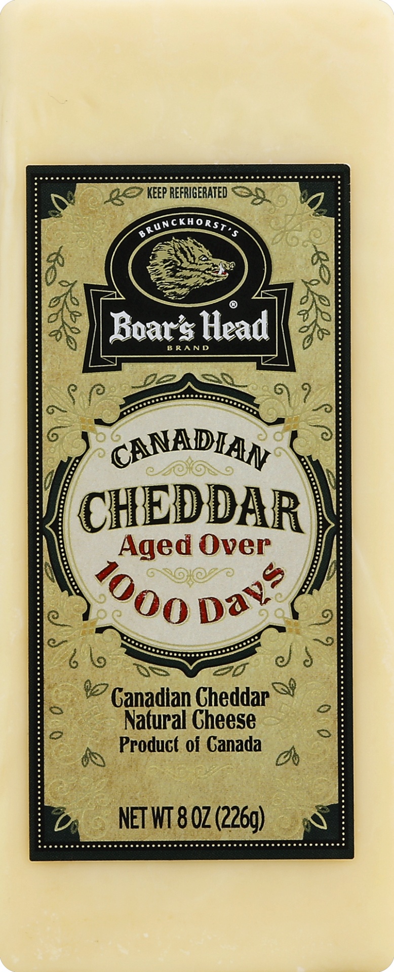 slide 1 of 9, Boar's Head Cheese, Natural, Canadian Cheddar, 8 oz