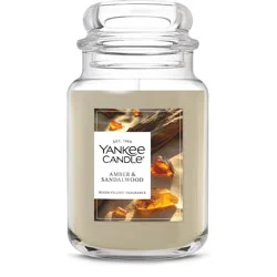 Original Large Amber and Sandalwood Jar Candle 22oz - Yankee Candle