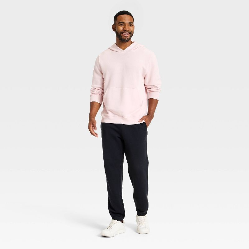 slide 3 of 3, Men's French Terry Pullover Hoodie - All In Motion™ Light Pink L, 1 ct