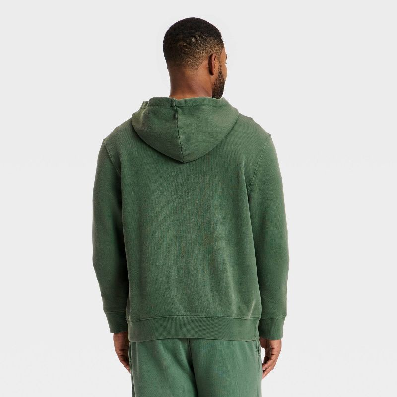 slide 2 of 3, Men's French Terry Pullover Hoodie - All In Motion™ Forest Green S, 1 ct