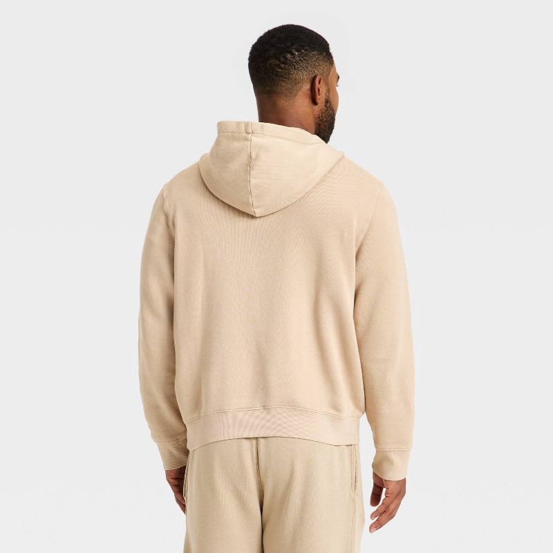 slide 2 of 3, Men's French Terry Pullover Hoodie - All In Motion™ Sand L, 1 ct