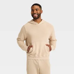Men's French Terry Pullover Hoodie - All In Motion™ Sand L