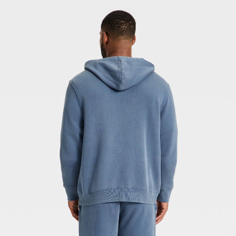 slide 2 of 3, Men's French Terry Pullover Hoodie - All In Motion™ Blue L, 1 ct