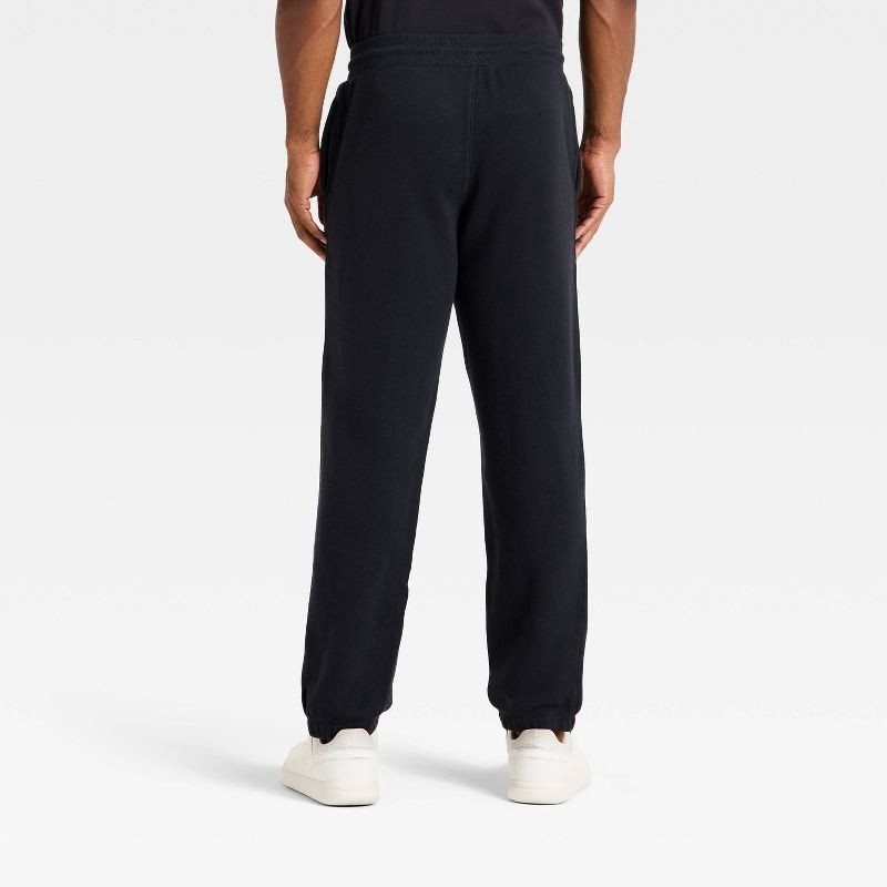 slide 2 of 3, Men's French Terry Joggers - All In Motion™ Black M, 1 ct