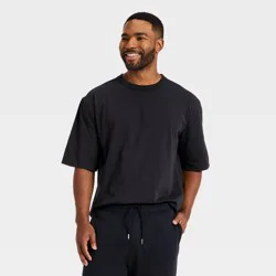 Men's Short Sleeve Oversized Cotton T-Shirt - All In Motion™ Black XXL