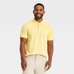 Men's Textured Polo Shirt - All In Motion™ Yellow XL