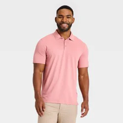 Men's Textured Polo Shirt - All In Motion™ Rose Pink S
