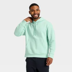 Men's Active Comfort Fleece Hooded Sweatshirt - All In Motion™ Light Teal Green XS