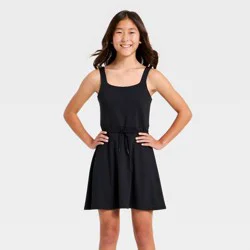 Girls' Knit Active Dress - All In Motion™ Black XL