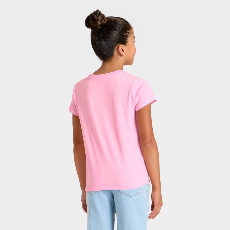 slide 3 of 4, Girls' The Grinch 'Cindy Lou Who' Holiday Short Sleeve Graphic T-Shirt - Pink XS, 1 ct