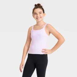 Girls' Ruffle Crop Tank - All In Motion™ Lilac Purple M