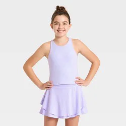 Girls' Strappy Crop Tank Top - All In Motion™ Periwinkle Blue M