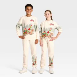 Kids' Dr. Seuss The Grinch Fleece Sweatpants - Cream S