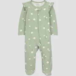 Carter's Just One You® Baby Girls' Floral Sleep N' Play - Light Green 3M