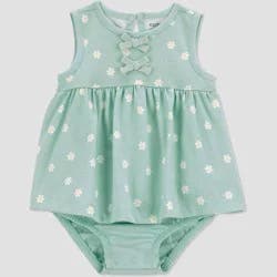 Carter's Just One You® Baby Girls' Floral Sunsuit - Green 6M